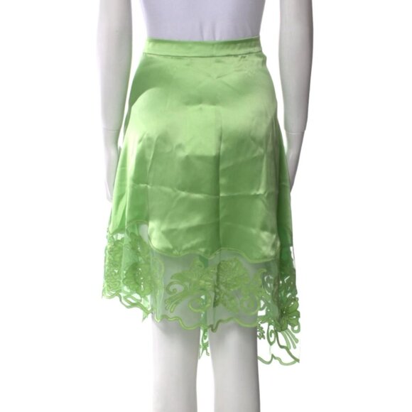 NWT ULLA JOHNSON Silk Avalon skirt in Celadon L $550 - Picture 10 of 10